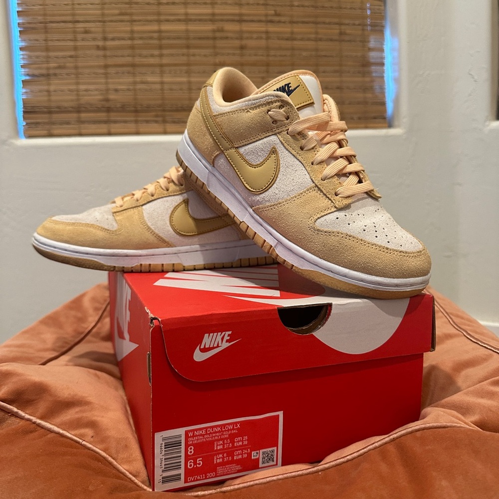 Nike Dunk Low Women's Shoes - celestial gold and wheat gold-sail